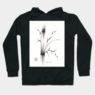 'Simplicity' - Ink brush pen Bamboo painting Hoodie